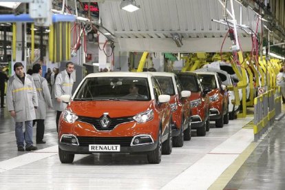 Fabricación del modelo Captur en la factoría de Renault Valladolid, en una imagen de archivo.- E.M.