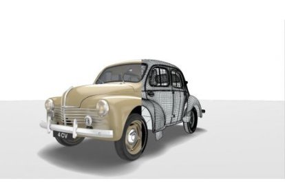 El modelo Renault 4CV, fabricado por primera vez en Valladolid, será parte del nuevo Museo virtual de Renault. -E.M