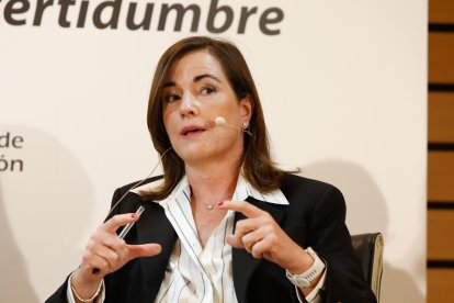 Rocío Hervella durante su intervención en el foro 'Somos Castilla y León'. / LOSTAU