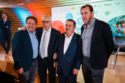 Eusebio, Alejandro Blanco, Ernesto Gasco y Oscar Puente instantes antes de la inauguración oficial del congreso.