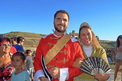 Los novios en la recreación de las bodas de El Empecinado del año pasado.-E.M.