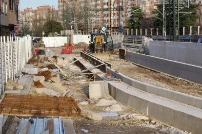 Estado de las obras de integración del paso de Padre Claret en Valladolid.-PHOTOGENIC