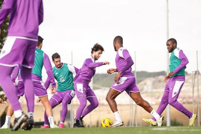 Entrenamiento del jueves del Real Valladolid.