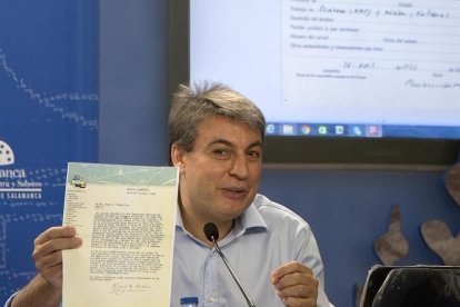 Foto de archivo del presidente de la Asociación Salvar el Archivo de Salamanca, Policarpo Sánchez-ICAL