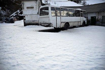 Detalle de una fotografía de la mina La Escondida, en Laciana (León), cerrada  en 2018.-JOSÉ MANUEL NAVIA