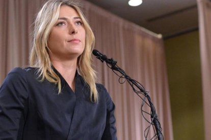 Maria Sharapova, el pasado día 7, cuando anunció que había dado positivo de dopaje.-USA TODAY SPORTS