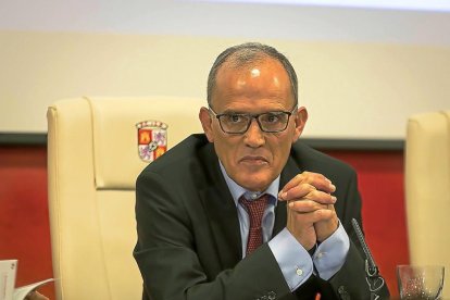 Marcelino Maté durante la pasada asamblea regional.-M.A.SANTOS