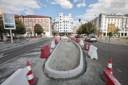 Obras en la plaza de Colón.- TWITTER POLICÍA MUNICIPAL