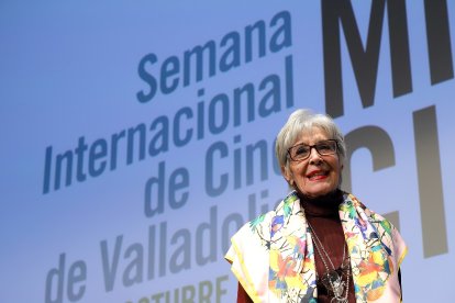 La actriz vallisoletana Concha Velasco en la 63ª Semana Internacional de Cine de Valladolid en octubre de 2018. - ICAL