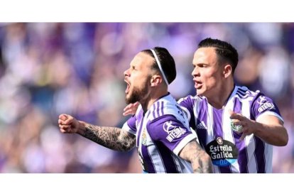 Iván Sánchez celebra el 1-0 ante la Ponferradina. / LALIGA