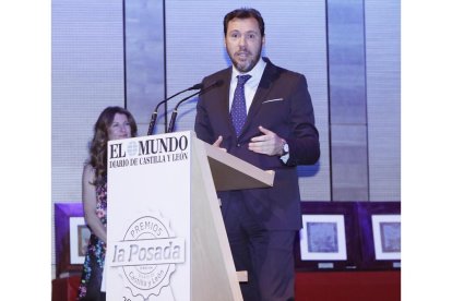 El alcalde, ayer, en los premios.-