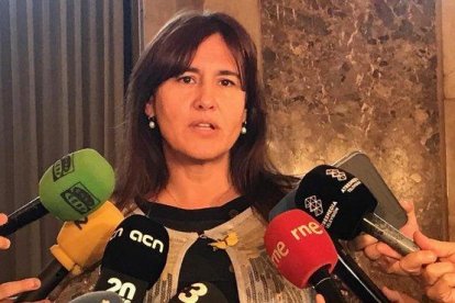 La cabeza de lista de JxCat en el Congreso, Laura Borras.-