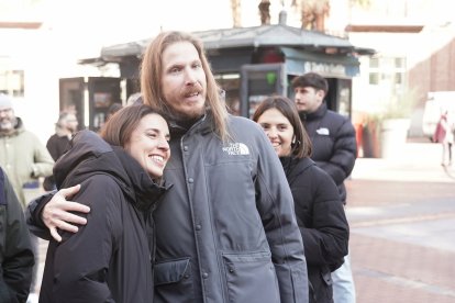 La exministra Irene Montero, secretaria política de Podemos, y Pablo Fernández, secretario de Organización y coportavoz nacional, visitan Valladolid. -ICAL