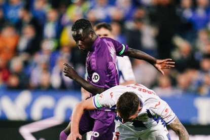 Amath, en su debut como blanquivioleta. REAL VALLADOLID