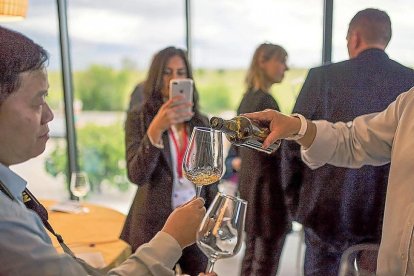 El vino como eje central del curso de enoturismo que da sus primeros pasos en el Castillo de la Mota.-E. M.