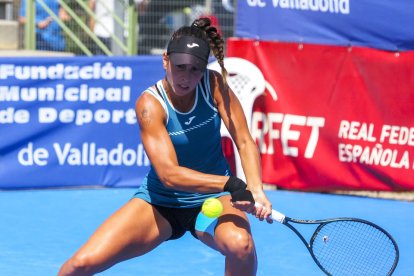 Valladolid. 31/8/2023. XX ITF Femenino Valladolid Open - Trofeo Castilla y León. Eva GUERRERO ÁLVAREZ de España Photogenic/Miguel Ángel Santos