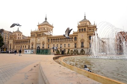 Arena caída durante la noche en Valladolid debido a la calima africana.- ICAL