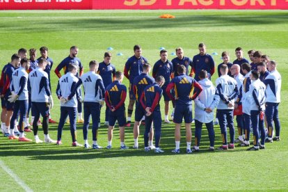 La selección española en Valladolid.