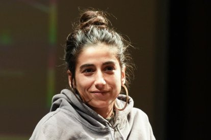 Carolina Yuste en el Auditorio Fundos para el encuentro de nominados. -J.M. LOSTAU