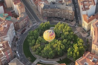 Globo sobre la plaza Circular.