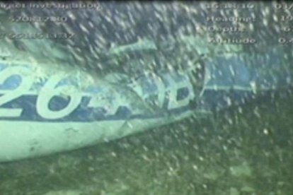 Restos de la avioneta en que viajaba Sala.-EL PERIÓDICO