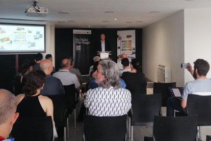 Alberto Alonso durante la presentación de hoy