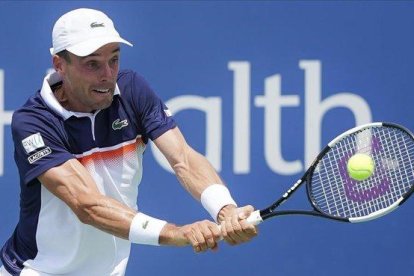 Roberto Bautista, en el partido contra Gasquet del pasado vieernes.-AP / JOHN MINCHILLO