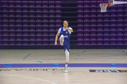 Maj Kovacevic, ya con la camiseta del Real Valladolid Baloncesto. / RVB