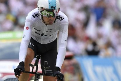 Mikel Landa, durante la última contrarreloj del Tour-AFP / PHILIPPE LÓPEZ