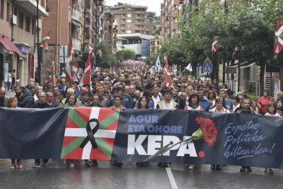 Manifestación en Galdakao en memoria del preso de ETA Kepa del Hoyo y contra la política penitenciaria del Gobierno-JAVIER ZORRILLA