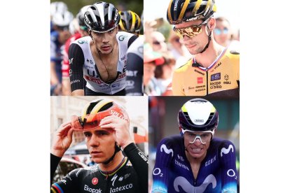 Ayuso, Roglic, Evenepoel y Mas. / E. M.
