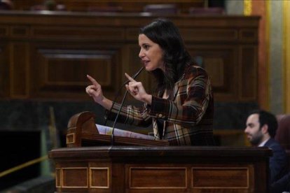 La portavoz de Cs en el Congreso, Inés Arrimadas, ayer, durante el debate de investidura.-DAVID CASTRO