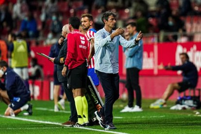 Pacheta en el partido ante el Girona. / IÑAKI SOLA / RVCF