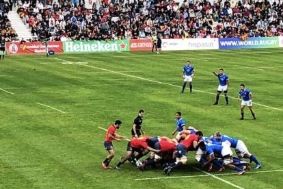 La selección española derrotó a Namibia sin problema.-FEDERACION ESPAÑOLA DE RUGBY