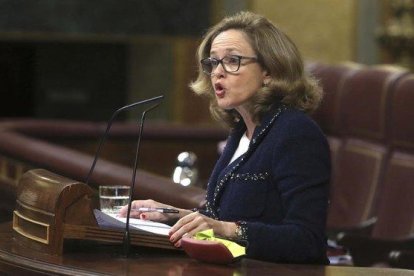 La ministra de Economía, Nadia Calviño.-DAVID CASTRO