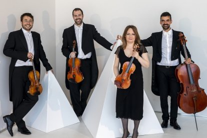 Iván Artaraz, Jokin Urtasun, Liz Moore y Jordi Creus. | CUARTETO RIBERA