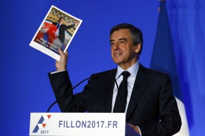 Fillon durante la presentación de su programa económico.-FRANÇOIS MORI / AP