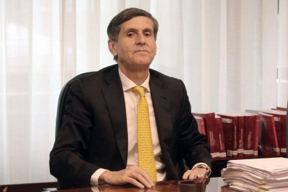 El magistrado Pedro González Trevijano, en una imagen del pasado abril.-JUAN MANUEL PRATS