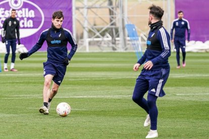 Entrenamiento del Real Valladolid de este jueves. / RV / I. SOLA