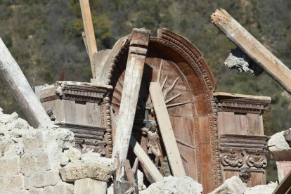 Restos de la iglesia de San Salvador en Norcia.-ALBERTO PIZZOLI / AFP