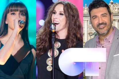 Aitana, Malú y Tony Aguilar, artistas invitadas y cuarto miembro del jurado, respectivamente, de la gala 1 de OT 2018.-RTVE