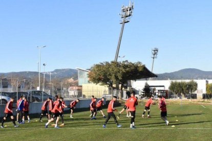 Un entrenamiento del Reus Deportiu.-