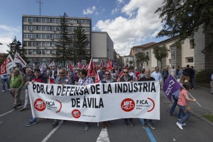 Manifestación con motivo del 1º de Mayo, Día Internacional de los Trabajadores, celebrada en Ávila-ICAL