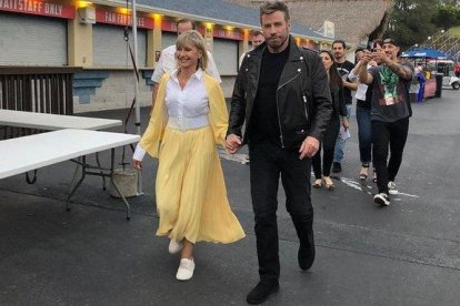 Olivia Newton-John y John Travolta, el viernes, en un evento sobre ’Grease’ en Florida. / INSTAGRAM-INSTAGRAM
