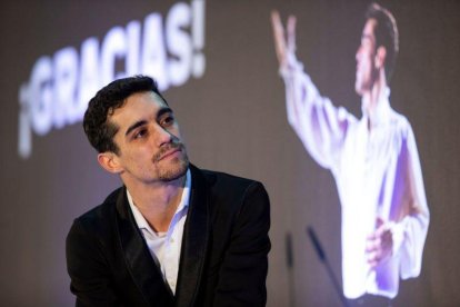 Javier Fernández, durante el acto de homenaje en Madrid.-EFE