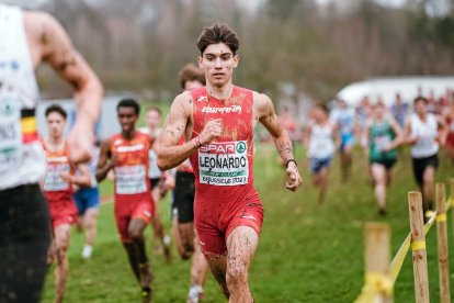 Rubén Leonardo durante el Europeo. / Foto Sportmedia