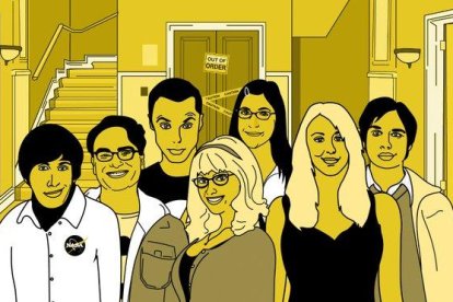 Dibujo con los principales actores de The Big Bang theory.-ATRESMEDIA