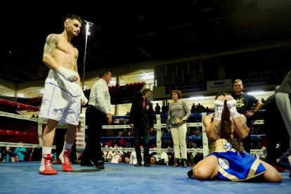 Combate de Salvi Jiménez ante Juanfe López por el título europeo/Miguel Ángel Santos