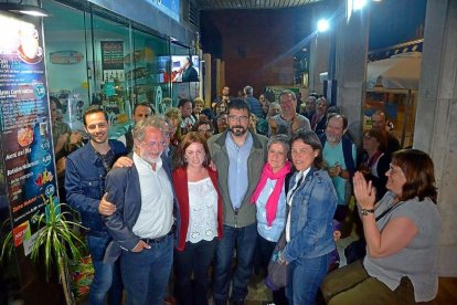 Saravia, Sánchez, Bustos y Larena, tras conocerse los resultados.-E.M.