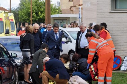 El incidente se ha producido esta mañana en la Avenida de Colón antes de la gala de entrega de los premios de la Asociación de Esclerosis de Castilla y León. -PHOTOGENIC